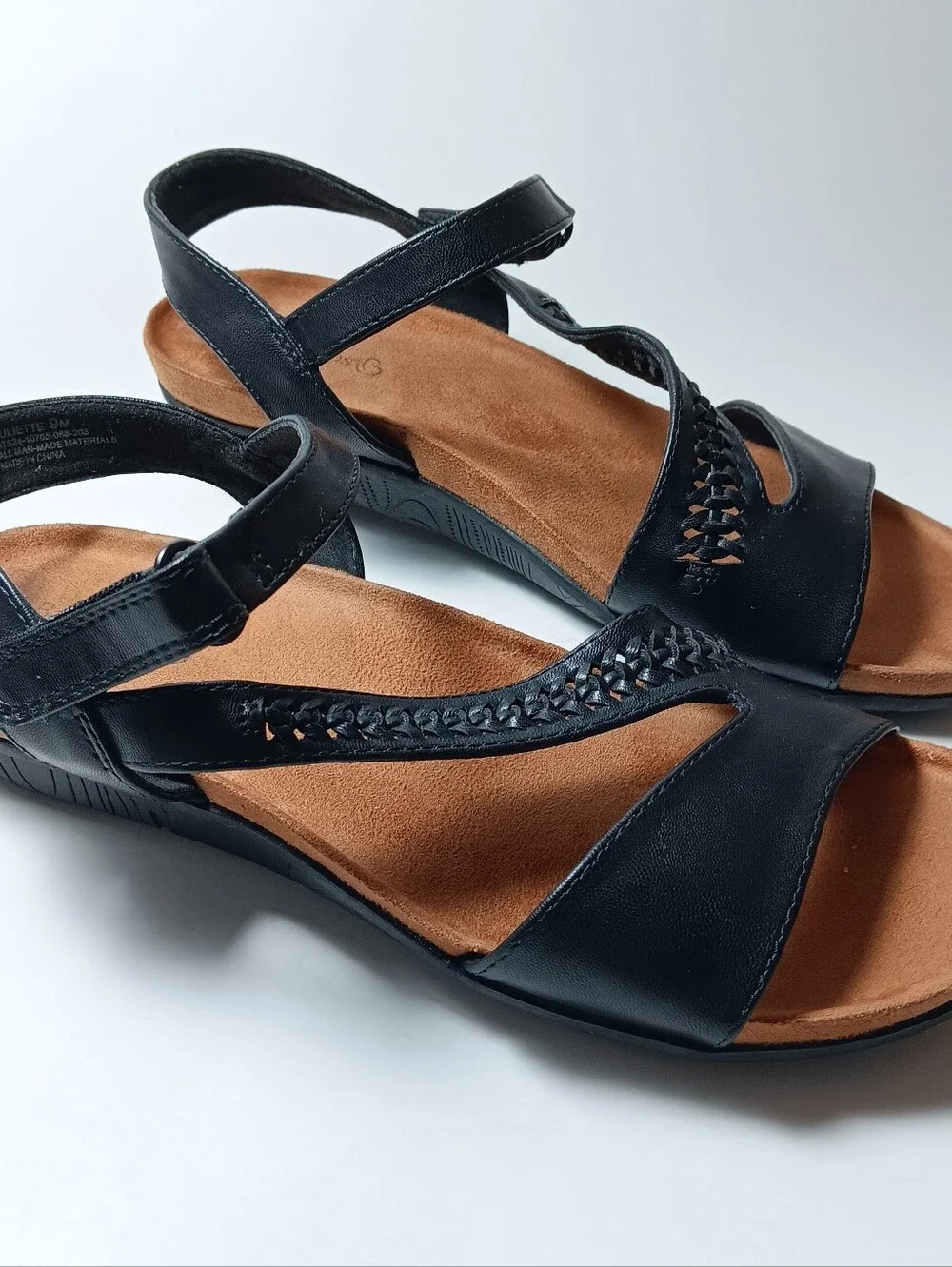 BareTraps Black Comfort Wedge Sandals